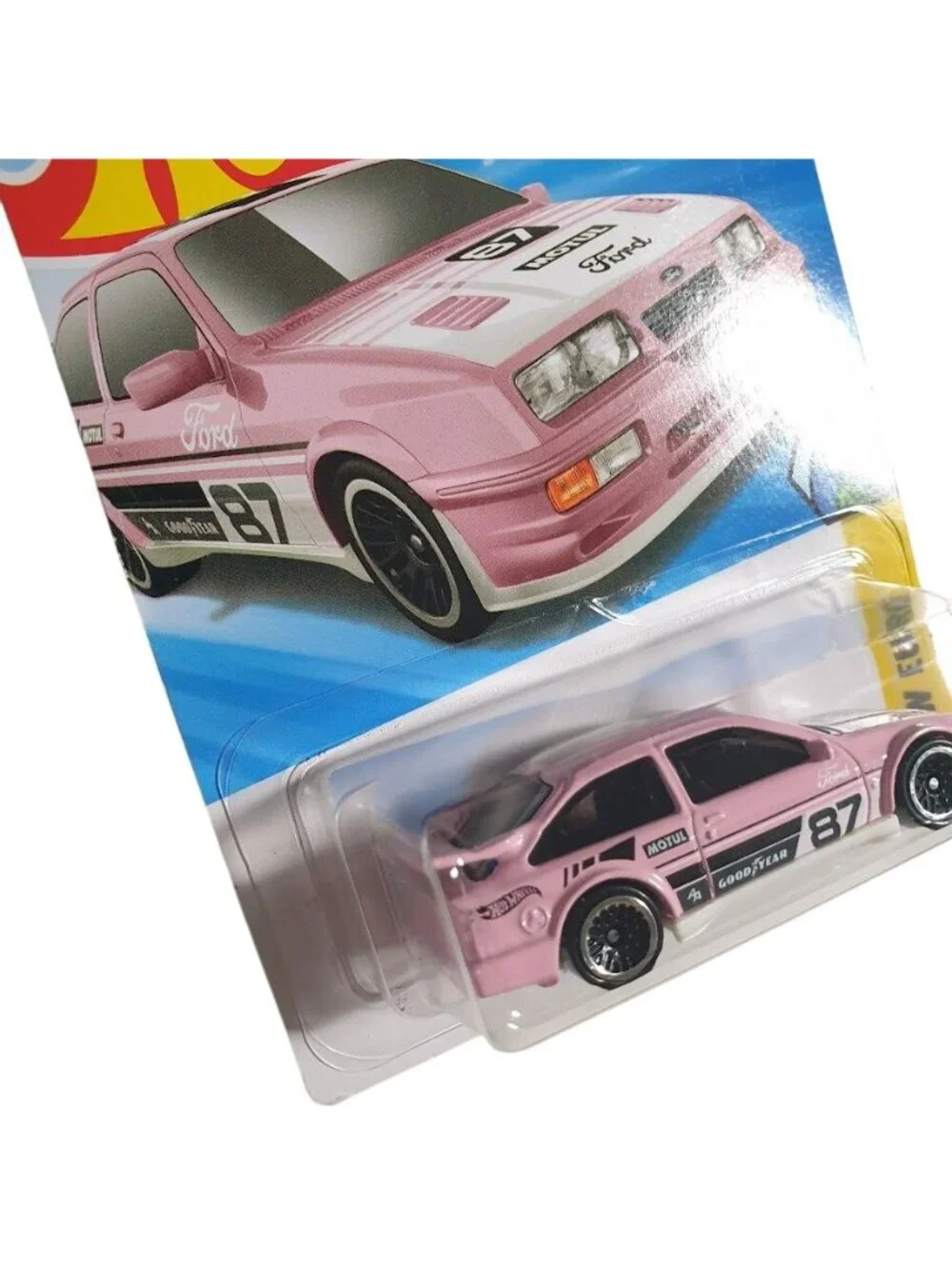 Hot Wheels 87 Ford Sierra Cosworth Pink HW Euro Mattel Collectible Diecast Gift